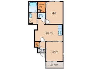 黒江駅 徒歩18分 1階の物件間取画像